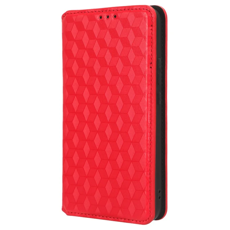 For Huawei nova 11 Pro / nova 11 Ultra Wallet Phone Case PU Leather Rhombus Imprinted Cover with Stand - Red