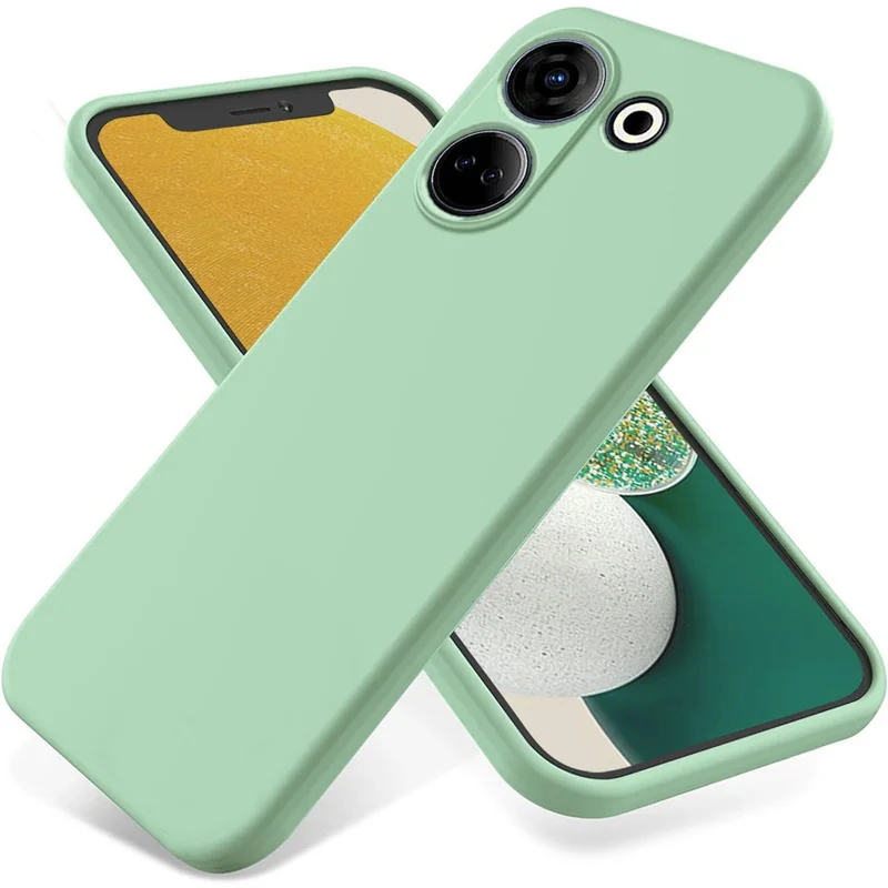For TECNO Camon 20 Pro 4G Soft Lining Liquid Silicone Phone Case Drop-Proof Back Cover - Green