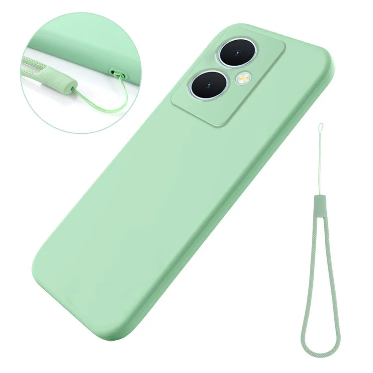 Für vivo Y78+ 5G Soft Lining Anti-drop Cover Liquid Silicone Flexible Phone Case - Grün