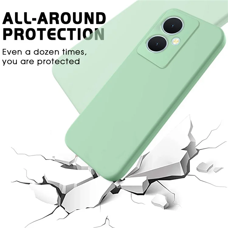 Für vivo Y78+ 5G Soft Lining Anti-drop Cover Liquid Silicone Flexible Phone Case - Grün