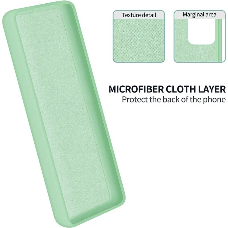 Für vivo Y78+ 5G Soft Lining Anti-drop Cover Liquid Silicone Flexible Phone Case - Grün
