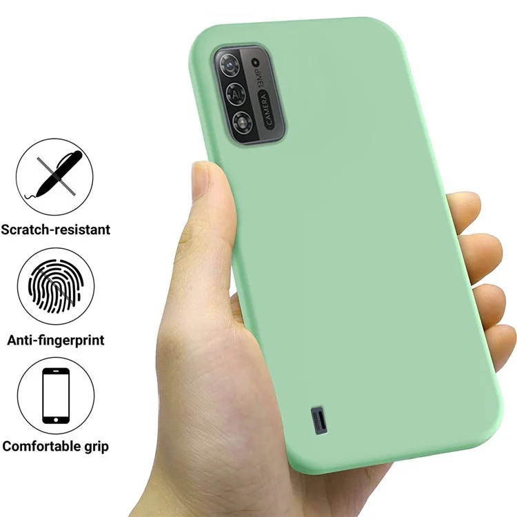 Para ZTE Blade A52 Lite 4G Capa Flexível de Silicone Líquido Revestimento Macio Anti-queda Capa de Telefone - Verde