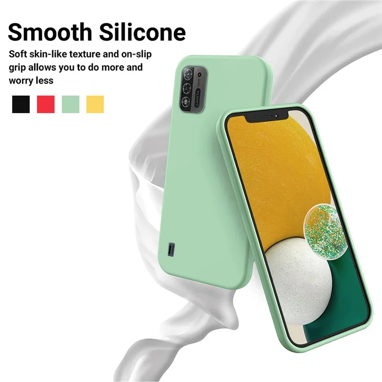 Para ZTE Blade A52 Lite 4G Capa Flexível de Silicone Líquido Revestimento Macio Anti-queda Capa de Telefone - Verde