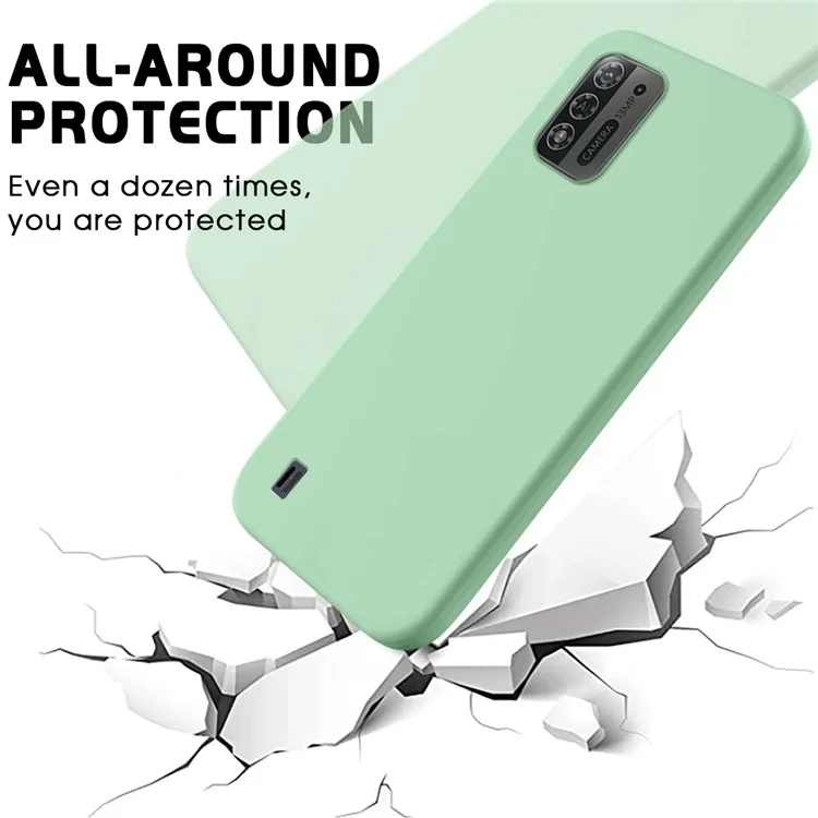 Para ZTE Blade A52 Lite 4G Capa Flexível de Silicone Líquido Revestimento Macio Anti-queda Capa de Telefone - Verde
