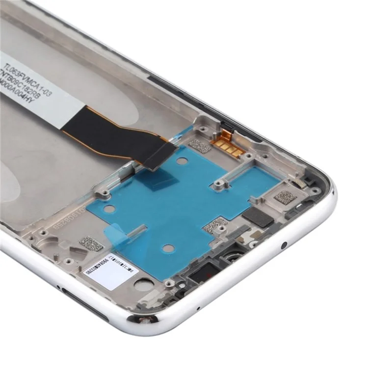 Für Xiaomi Redmi Note 8 Grade S OEM LCD-Bildschirm und Digitizer-Baugruppe + Rahmenteil (ohne Logo) - Silber
