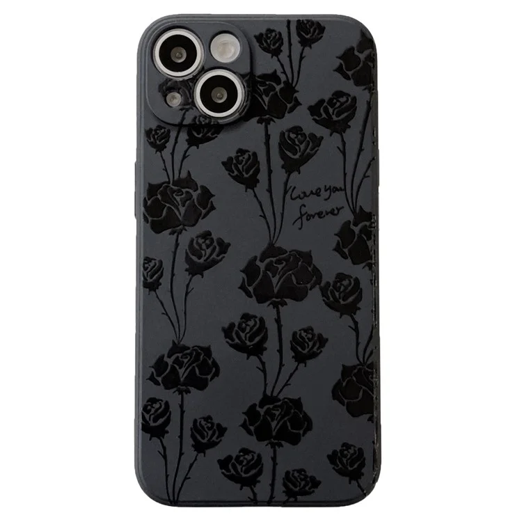 Pour iPhone 13 6.1 pouces Motif d'impression Étui de protection en TPU souple - Rose