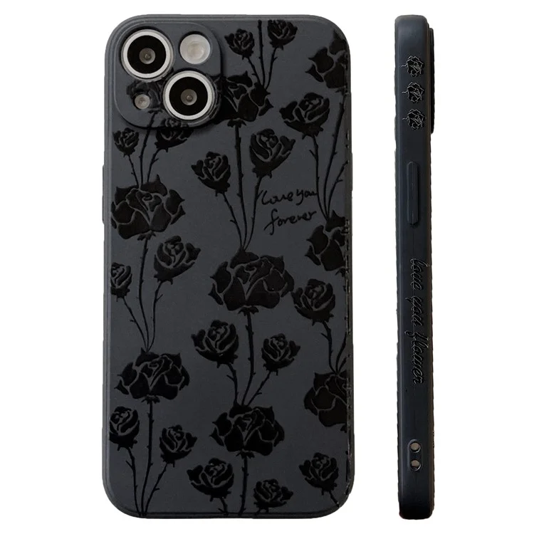 Pour iPhone 13 6.1 pouces Motif d'impression Étui de protection en TPU souple - Rose