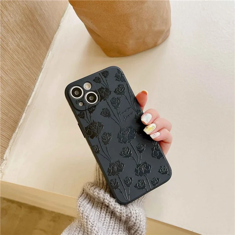 Pour iPhone 13 6.1 pouces Motif d'impression Étui de protection en TPU souple - Rose