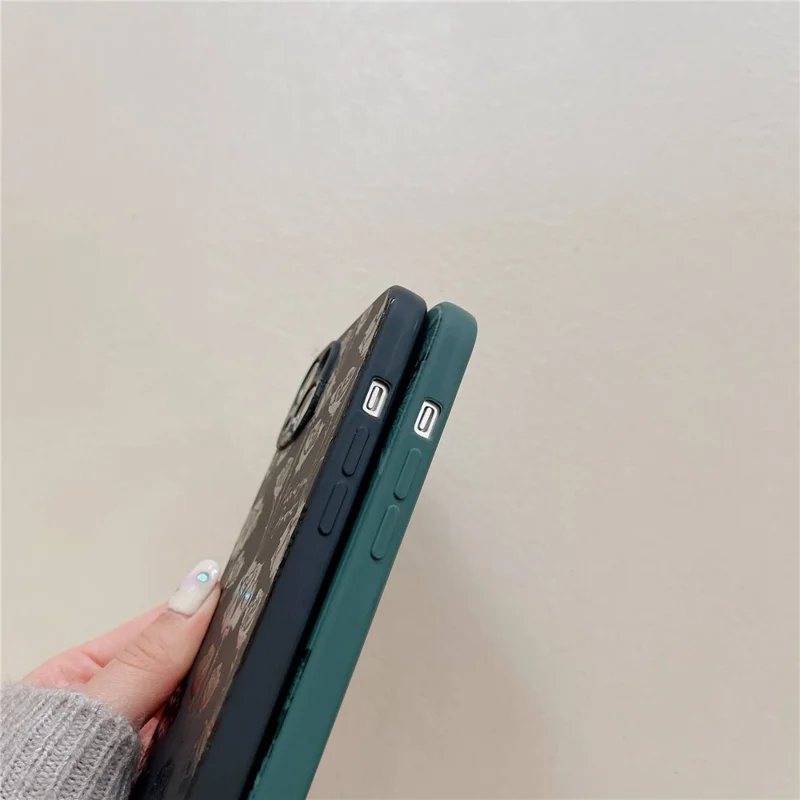 Back Shell for iPhone 14 Phone Case Pattern Printing Soft TPU Protective Cellphone Cover - Rose