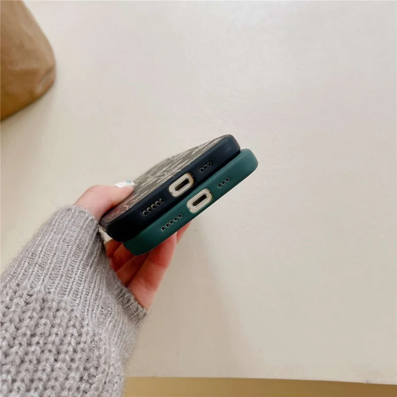 Back Shell for iPhone 14 Phone Case Pattern Printing Soft TPU Protective Cellphone Cover - Rose