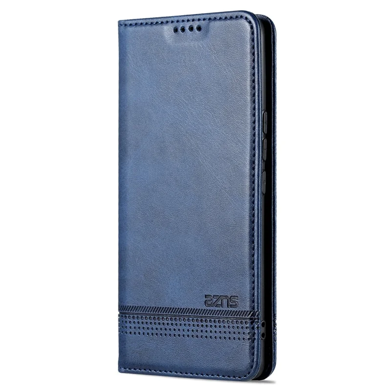AZNS Etui na telefon Honor 90, etui skórzane PU z funkcją portfela i podstawką, ochronna obudowa antyrysik na smartfon - niebieski