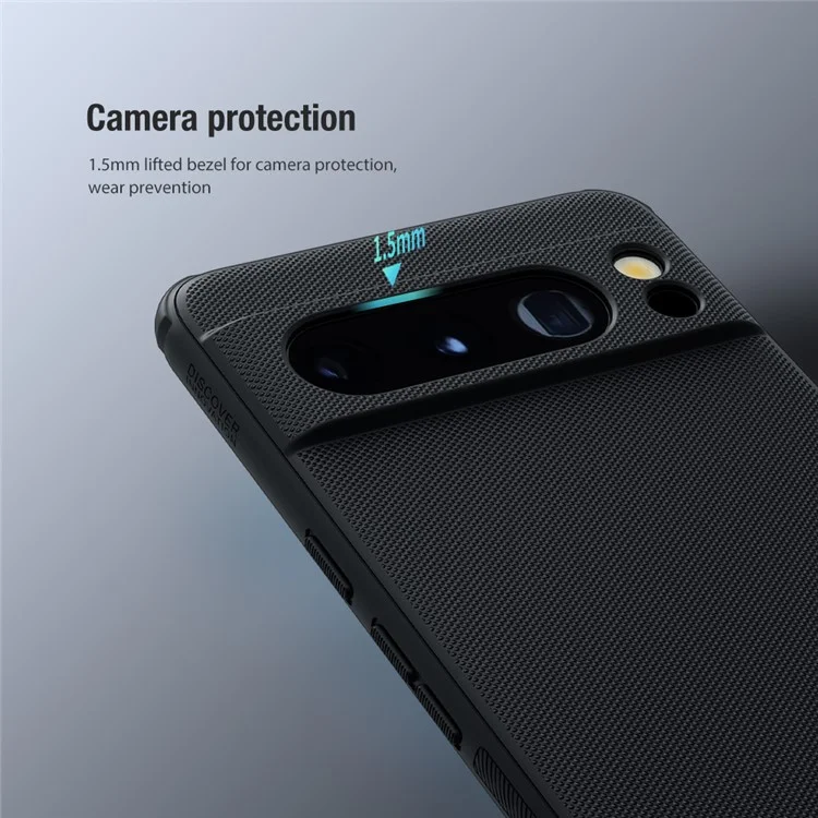 NILLKIN Super Frosted Shield Pro for Google Pixel 8 Pro Matte Phone Case PC+TPU Shockproof Cover - Black