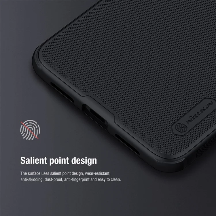 Nillkin Super Frosted Shield Pro Pour Pixel 8 Pro Matte Téléphone Case pc + Tpu Couvercle de Choc - Noir