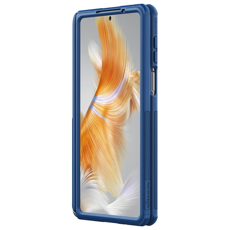 NILLKIN Super Frosted Shield Fold for Huawei Mate X3 5G PC + TPU Phone Case Anti-Slip Matte Kickstand Cover - Blue