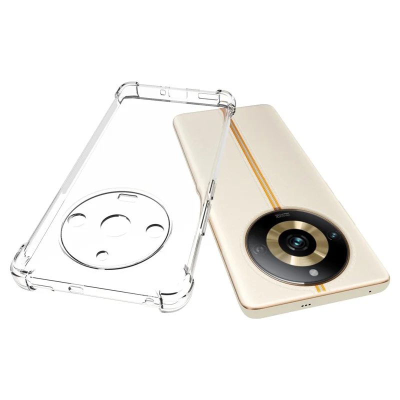 Pour Realme 11 Pro 5G Transparent Cell Phone Cover Anti-Slip Phone TPU Shockproof Case