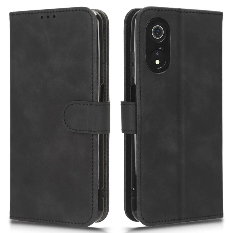Para Cubot P60 Funda protectora de cuero PU Flip - Touch Wallet Stand Phone Case - Negro