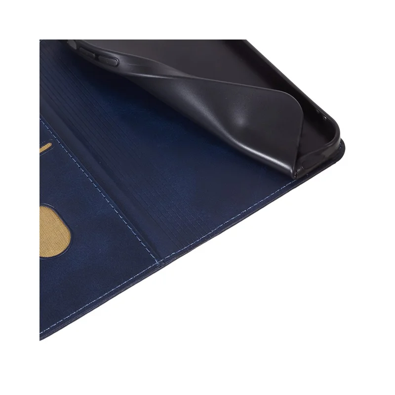 For Motorola Edge 40 5G PU Leather Stand Case Calf Texture Anti-drop Wallet Phone Cover - Blue