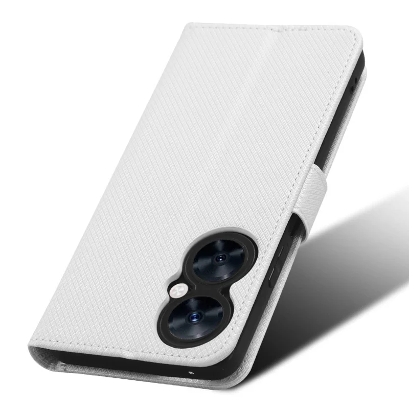 Para Huawei Maimang 20 / nova 11i / Enjoy 60 Pro Capa de carteira de couro PU com textura de diamante - Branco