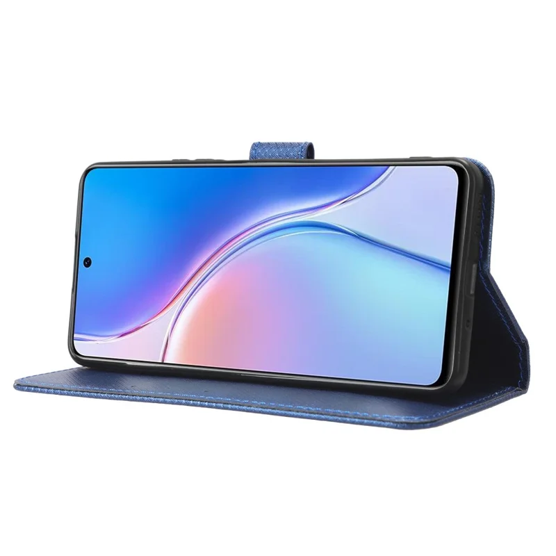 For Huawei Maimang 20 / nova 11i / Enjoy 60 Pro PU Leather Wallet Case Diamond Texture Phone Stand Cover - Blue