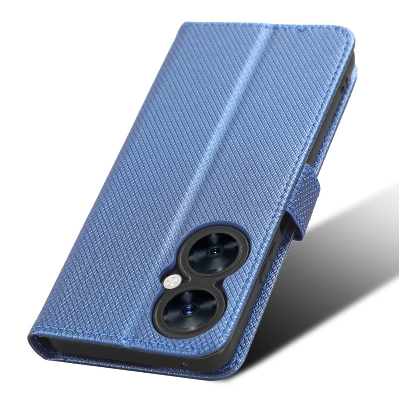 For Huawei Maimang 20 / nova 11i / Enjoy 60 Pro PU Leather Wallet Case Diamond Texture Phone Stand Cover - Blue