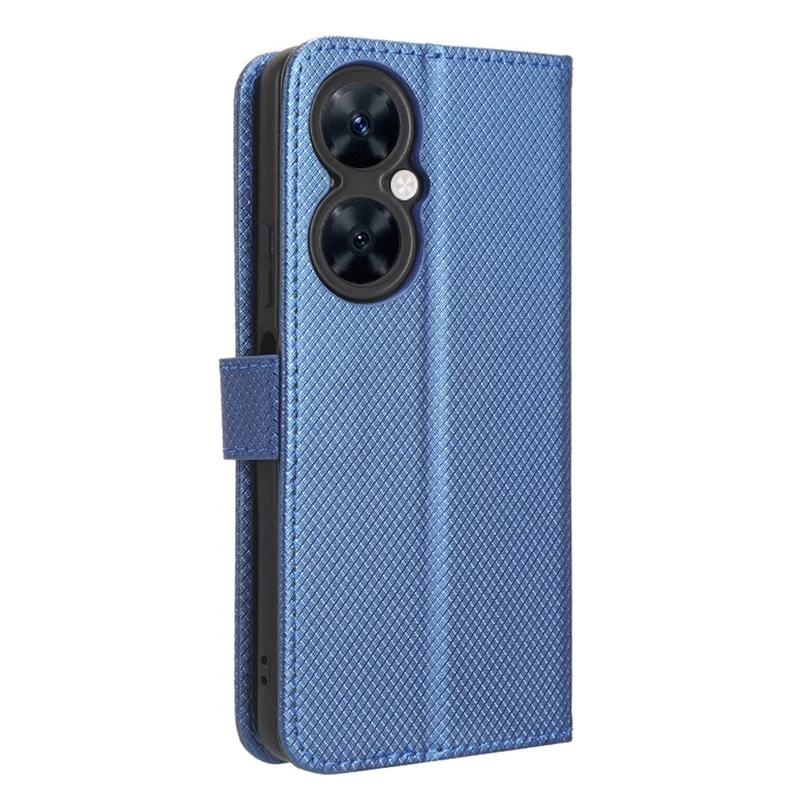 For Huawei Maimang 20 / nova 11i / Enjoy 60 Pro PU Leather Wallet Case Diamond Texture Phone Stand Cover - Blue