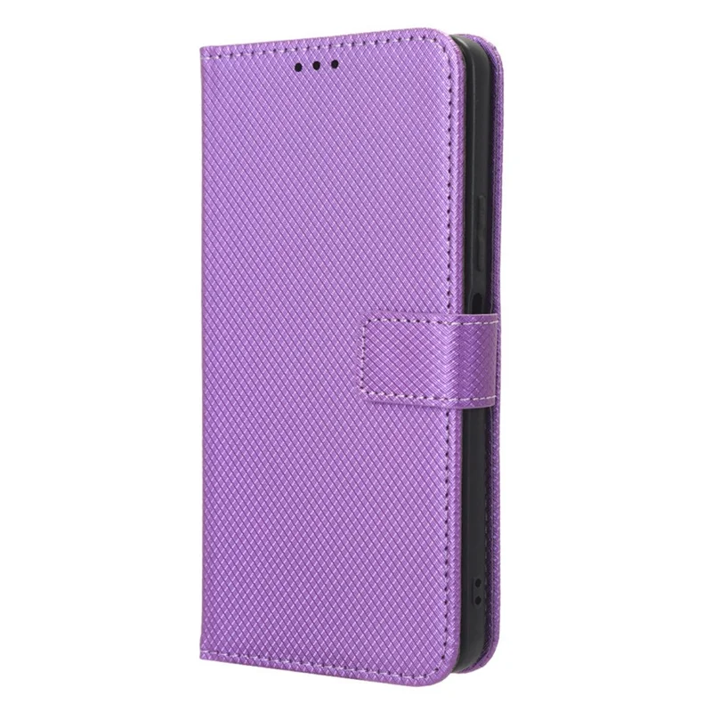 For Huawei Maimang 20 / nova 11i / Enjoy 60 Pro PU Leather Wallet Case Diamond Texture Phone Stand Cover - Purple