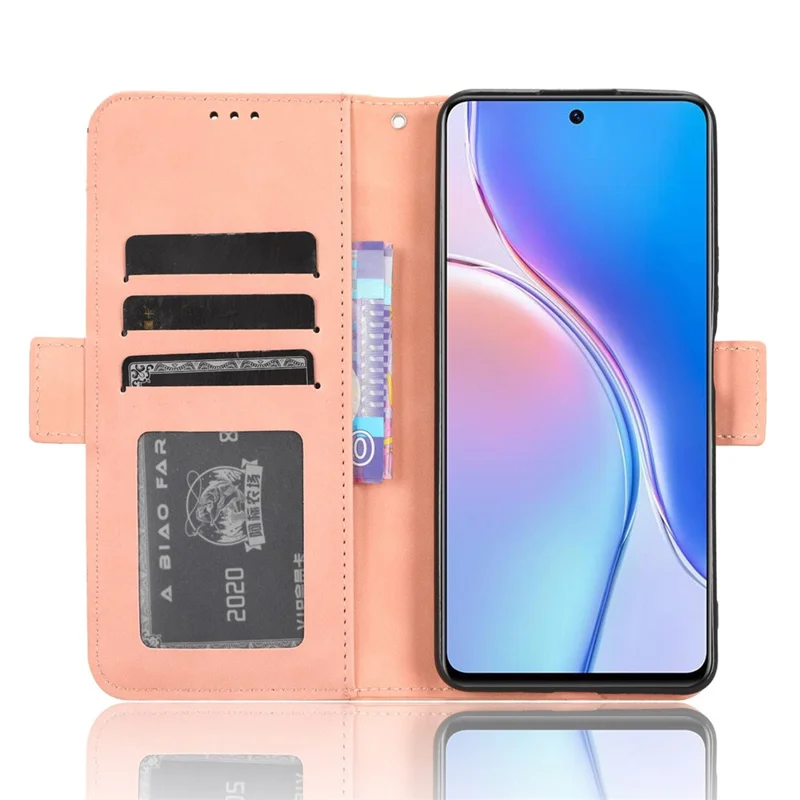 Für Huawei Maimang 20 / nova 11i / Enjoy 60 Pro PU-Leder-Handy-Hülle mit mehreren Kartenfächern, Klapptasche und Geldbörse - Pink