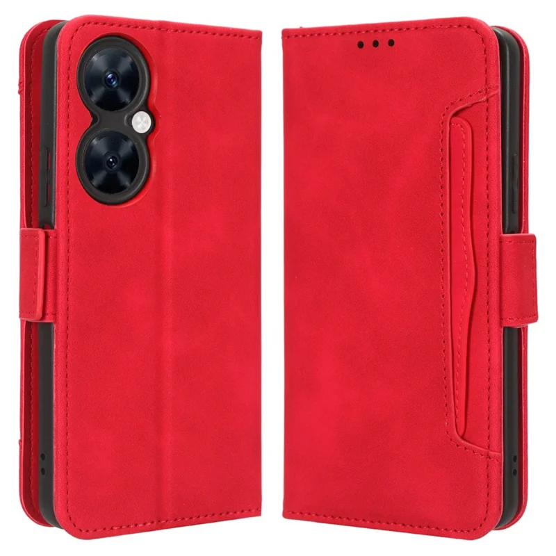 For Huawei Maimang 20 / nova 11i / Enjoy 60 Pro PU Leather Phone Case Multiple Card Slots Flip Stand Wallet Cover - Red