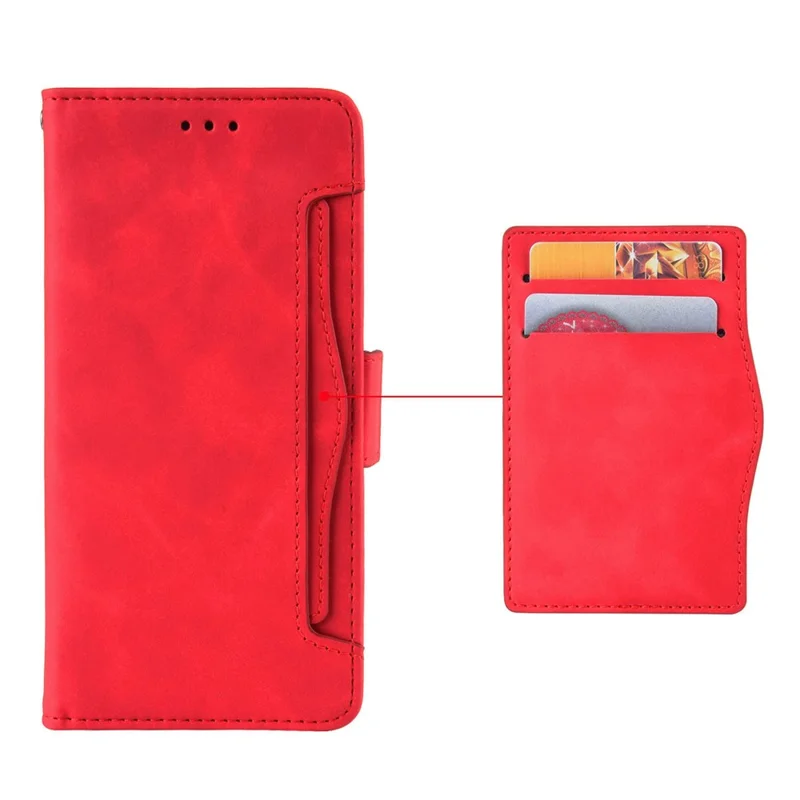 For Huawei Maimang 20 / nova 11i / Enjoy 60 Pro PU Leather Phone Case Multiple Card Slots Flip Stand Wallet Cover - Red