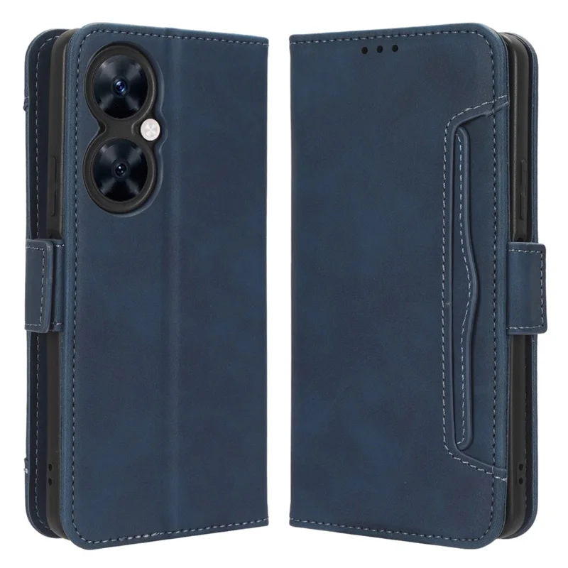Para Huawei Maimang 20 / nova 11i / Enjoy 60 Pro Capa de Telefone de Couro PU com Vários Slots para Cartões, Suporte Flip e Carteira - Azul