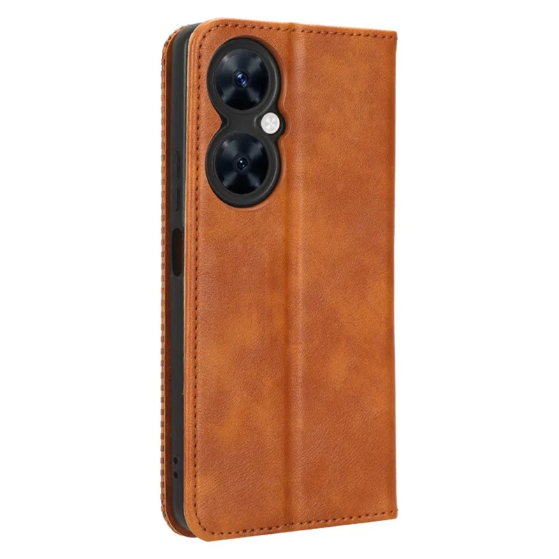 For Huawei Maimang 20 / nova 11i / Enjoy 60 Pro Magnetic Closing Leather Case Stand Wallet Phone Cover - Brown