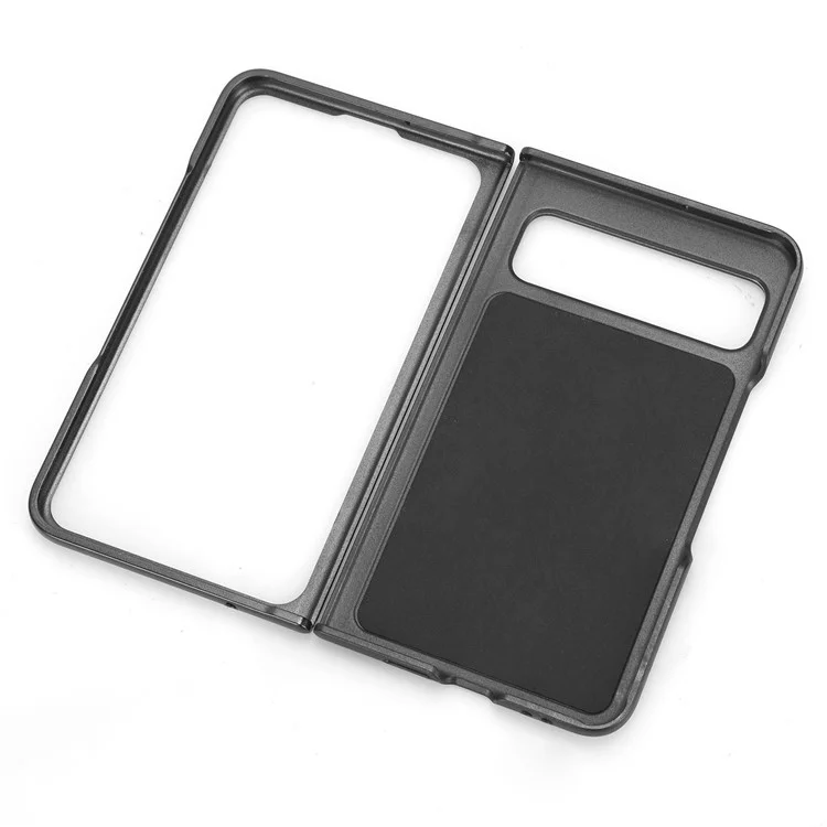 Para Google Pixel Fold a prueba de caídas, funda de teléfono de PC con recubrimiento de piel de poliuretano - Naranja