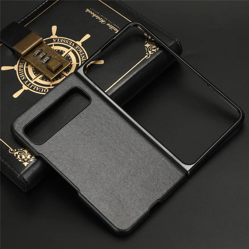 Etui z odpornego na upadki skóry PU z powłoką PC na Google Pixel Fold, pokrowiec na telefon, kolor czarny