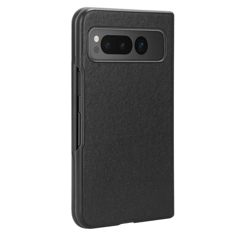 Etui z odpornego na upadki skóry PU z powłoką PC na Google Pixel Fold, pokrowiec na telefon, kolor czarny