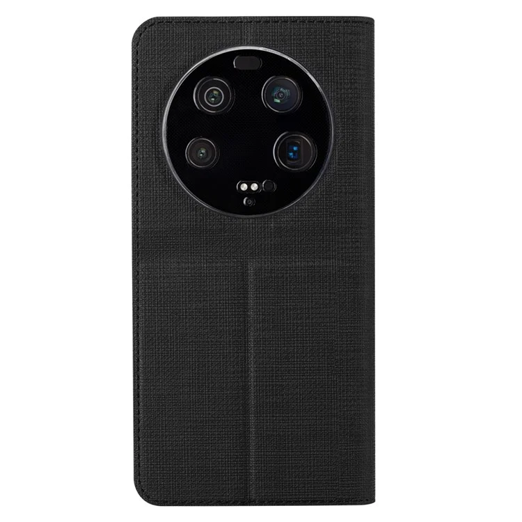 VILI DMX Series Phone Stand Cover per Xiaomi 13 Ultra, Custodia in Pelle PU Antigraffio con Slot per Schede - Nero
