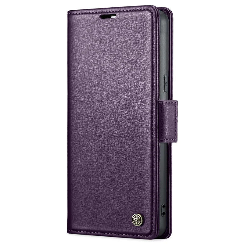 For Google Pixel 8 Pro Leather Case CASEME 023 RFID Blocking 3 Card Slot Mobile Cover - Purple