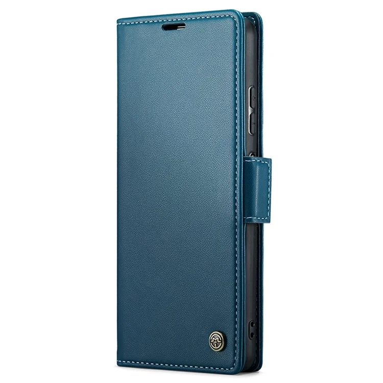 For Xiaomi Redmi Note 10 4G / Note 10S 4G Leather Case CASEME 023 RFID Blocking 3 Card Slot Mobile Cover - Blue