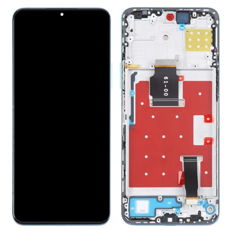 For Honor X8a 4G OEM Grade S LCD Screen and Digitizer Assembly + Frame Replacement Part (without Logo) - Blue