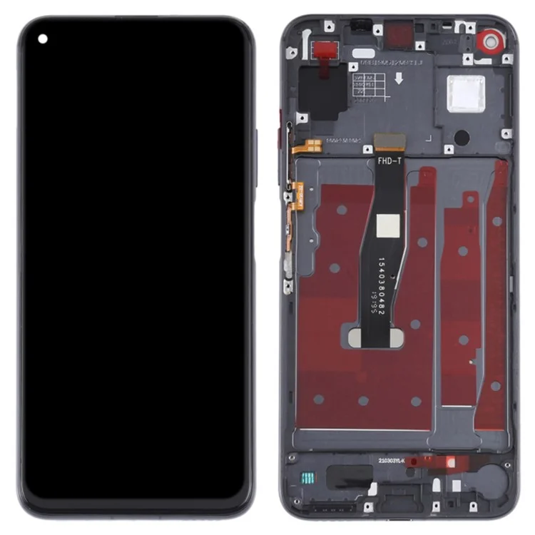 Für Honor 20 / Huawei nova 5T 4G Grad C LCD-Bildschirm und Digitizer-Baugruppe + Rahmenteil (COG-Technologie) (ohne Logo) - Schwarz