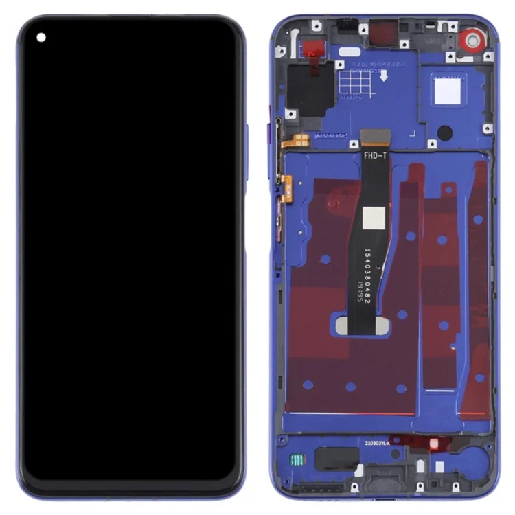 Para Honra 20 / Huawei Nova 5t 4G Grade C LCD Screen And Digitizer Assembly + Parte do Quadro (tecnologia Cog) (sem Logotipo) - Azul