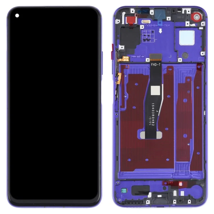 Pour Honor 20 / Huawei nova 5T 4G Grade C Écran LCD et Assemblage Digitizer + Châssis Pièce (Technologie COG) (sans Logo) - Pourpre