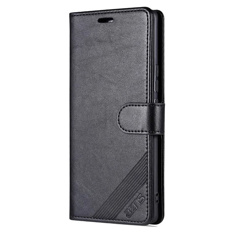 AZNS For Honor 90 PU Leather Phone Case Stand Wallet Phone Cover - Black