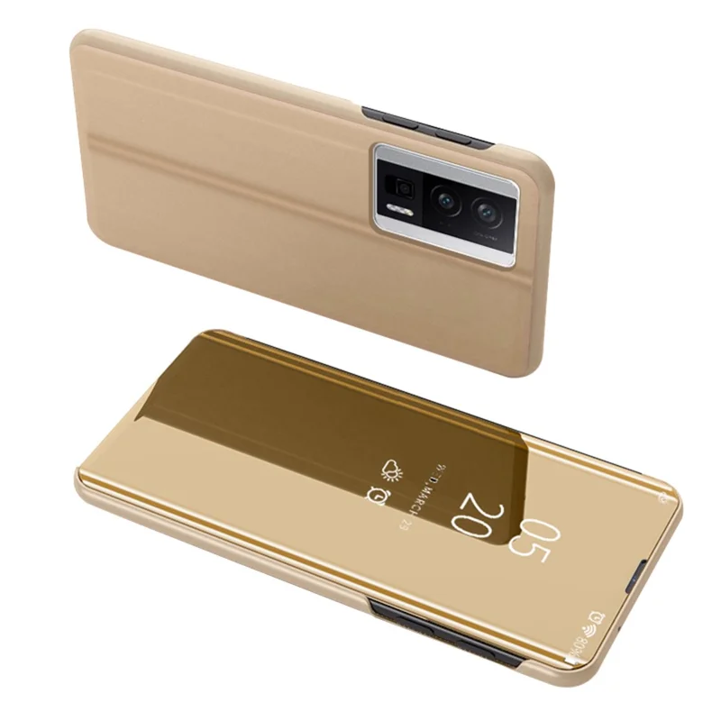 For Xiaomi Redmi K60 5G / K60 Pro 5G / Poco F5 Pro 5G Flip Leather Cover with Stand Full Body Protective Phone Case - Gold