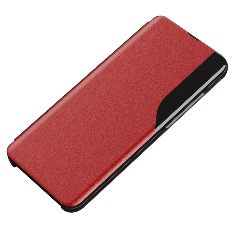 Per Xiaomi Poco F5 Pro 5G / Redmi K60 Pro 5G / K60 5G Custodia per telefono cellulare Stand Copertura in pelle PU con finestra di visualizzazione - Rosso
