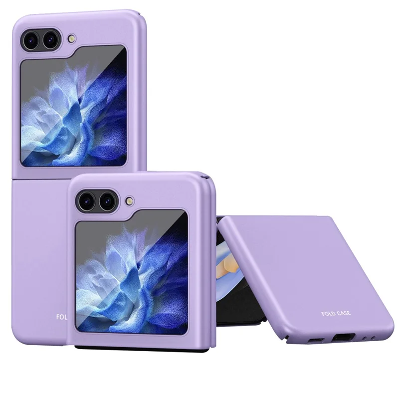 Pour le Samsung Galaxy Z Flip5 5G Étui de téléphone en PC dur à toucher de peau Finition caoutchoutée Housse de protection - Violet