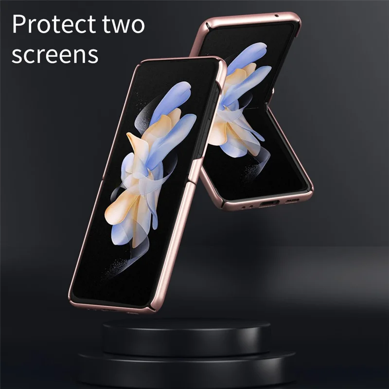 Pour le Samsung Galaxy Z Flip5 5G Étui de téléphone en PC dur à toucher de peau Finition caoutchoutée Housse de protection - Violet