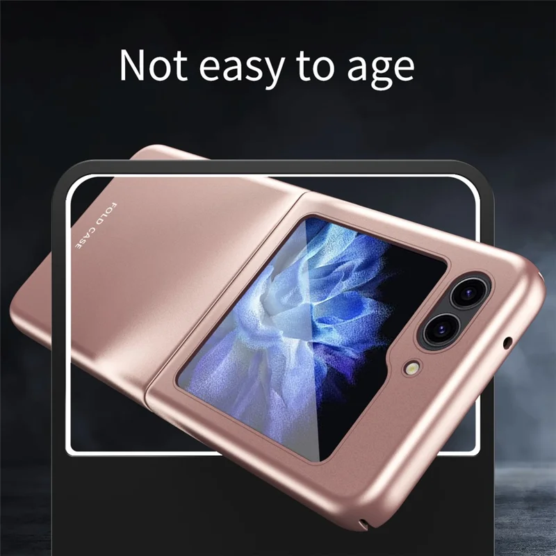 For Samsung Galaxy Z Flip5 5G Skin-Touch Hard PC Phone Case Rubberized Finish Protective Cover - Sapphire