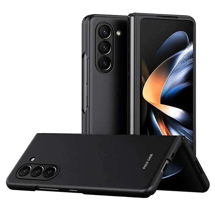 Для Samsung Galaxy Z Fold5 5G Rubberized Hard PC Phone Case Skin-touch Shockproof Cover - Black