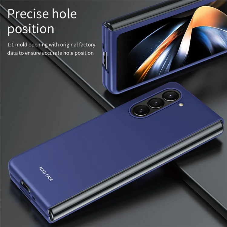 Для Samsung Galaxy Z Fold5 5G Rubberized Hard PC Phone Case Skin-touch Shockproof Cover - Black