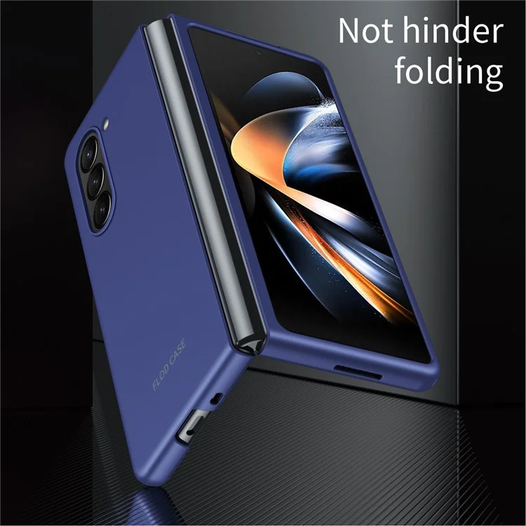 Для Samsung Galaxy Z Fold5 5G Rubberized Hard PC Phone Case Skin-touch Shockproof Cover - Black